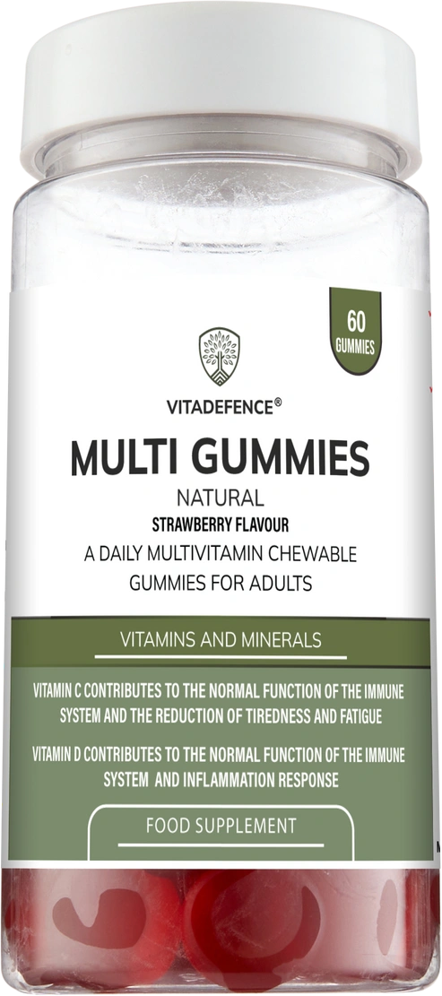 Aaponminimarket Multi Gummies – Natural Strawberry Flavour – 60 Gummies