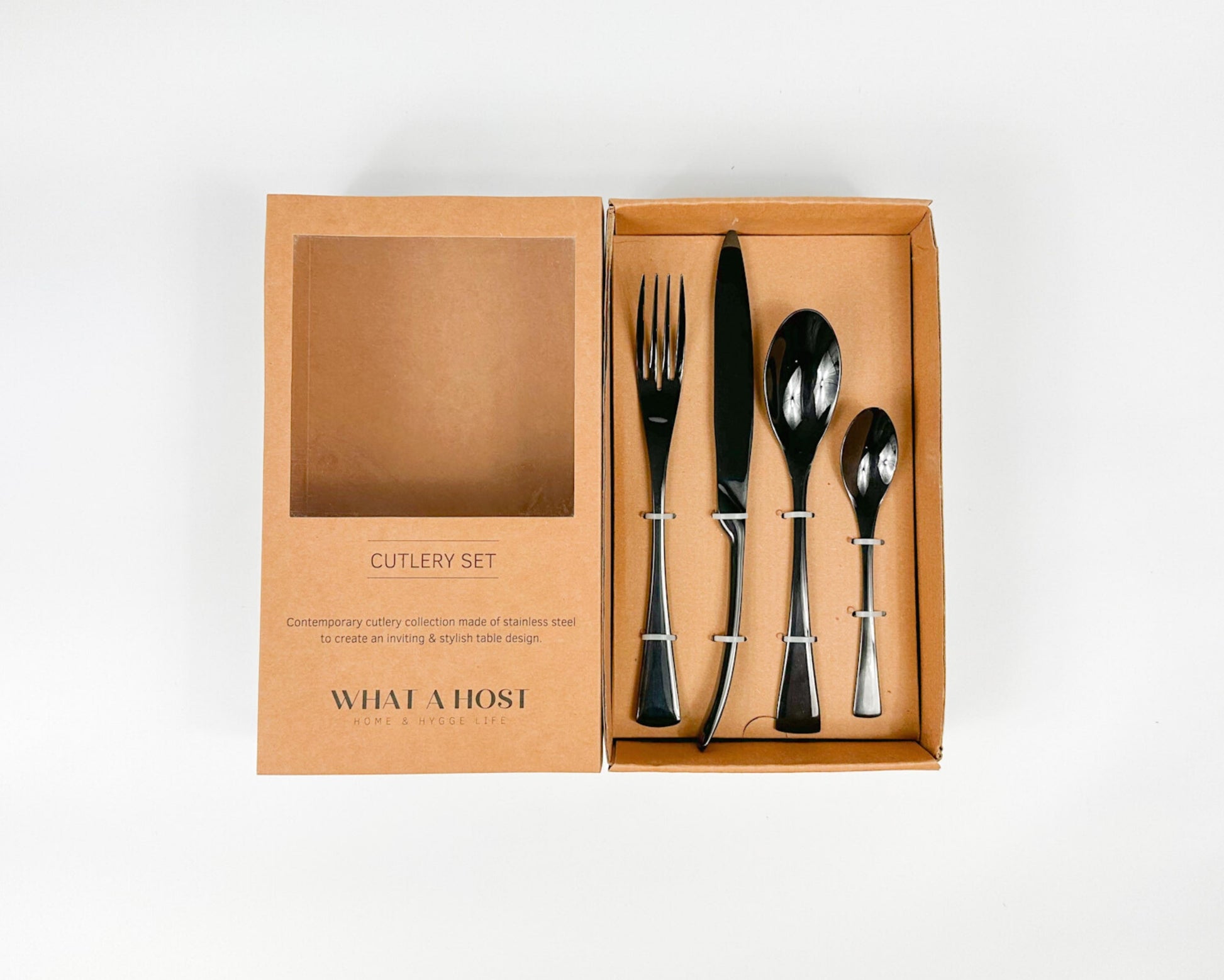 Aapon mini market -Munich Black Stainless Steel Cutlery Sets