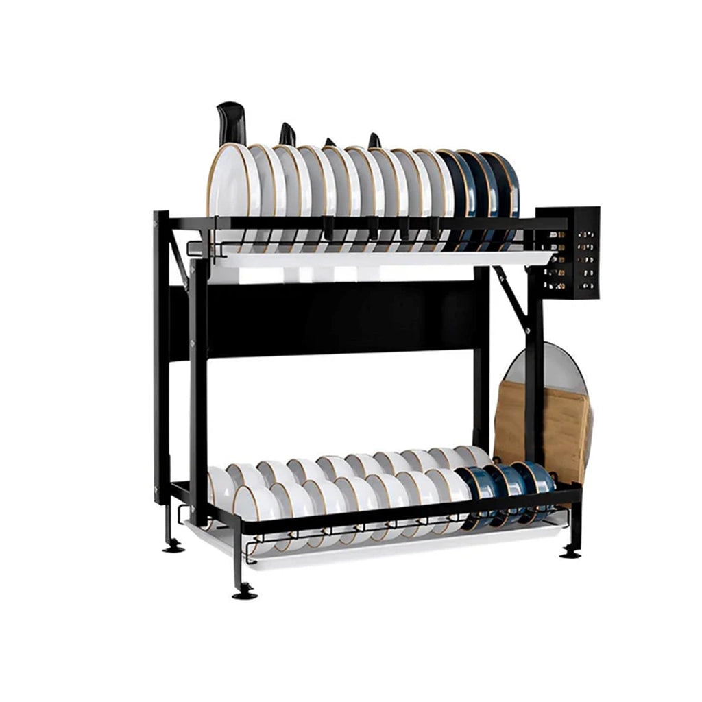 Aapon mini market - NNEAGS 2 Tier Steel Black Kitchen Countertop Drying Dish Rack