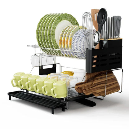 Aaponminimarket NNECW 2-Tier Detachable Dish Drying Rack