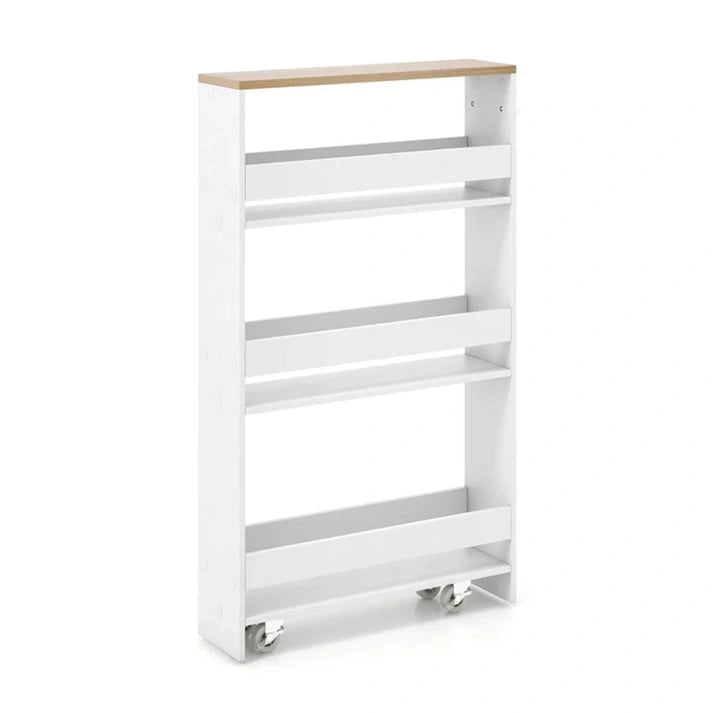 Aaponminimarket NNECW 4-Tier Slim Rolling Trolley