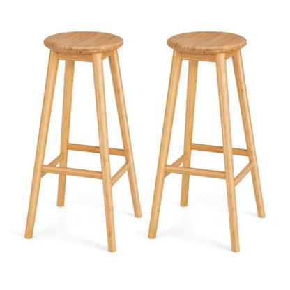 Aaponminimarket NNECW Bamboo Bar Stools Set