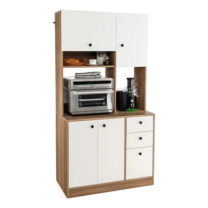 Aaponminimarket NNECW Freestanding Kitchen Pantry Cabinet