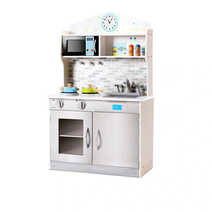 Aaponminimarket NNECW Wooden Toy Kitchen Playset