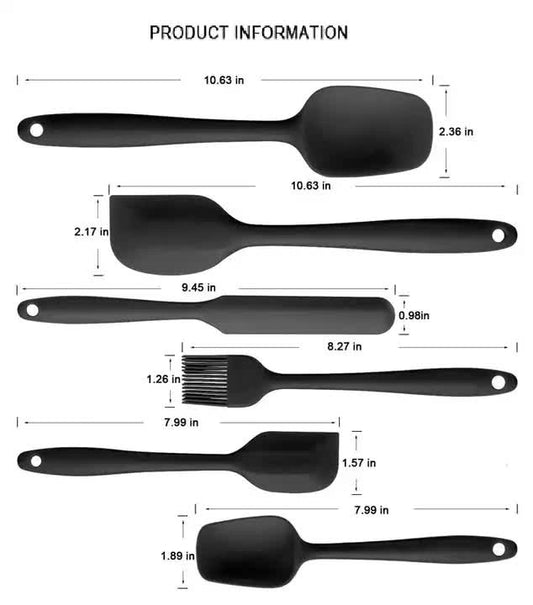 Aaponminimarket NNEDSZ 6-Piece Silicone Kitchen Utensil Set