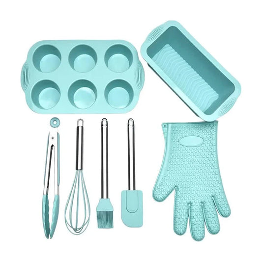 Aaponminimarket NNEDSZ Green Silicone Bakeware Set