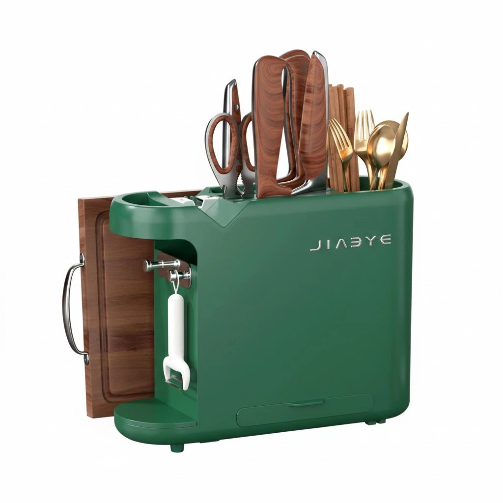 Aapon mini market -NNEDSZ Green Multifunctional Kitchen Knife Rack
