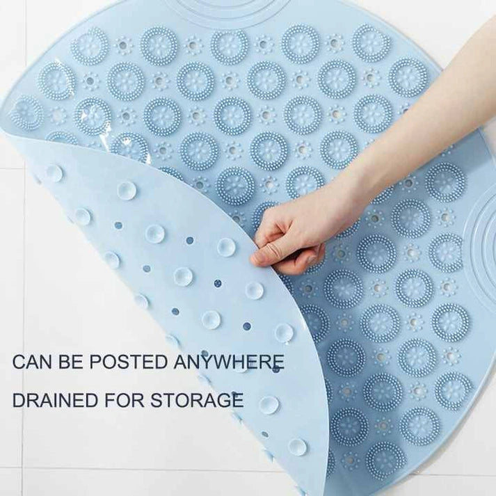 Aaponminimarket NNEDSZ Grey Non-Slip Round Shower Foot Scrubber Mat
