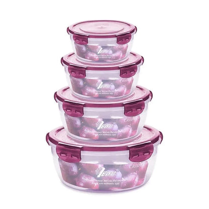 Aapon mini market -NNEDSZ Purple Round Food Containers Set