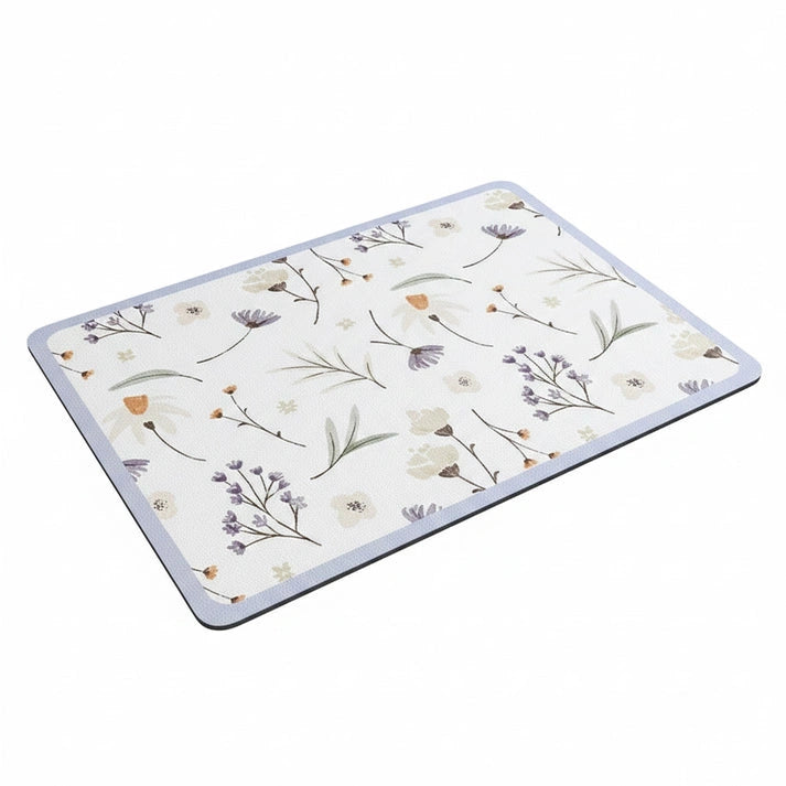 Aaponminimarket NNEDSZ Purple flowers Kitchen Drying Mat