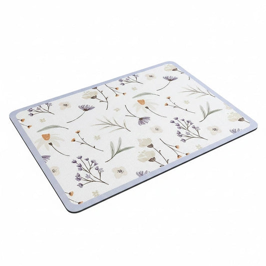 Aaponminimarket NNEDSZ Purple flowers Kitchen Drying Mat