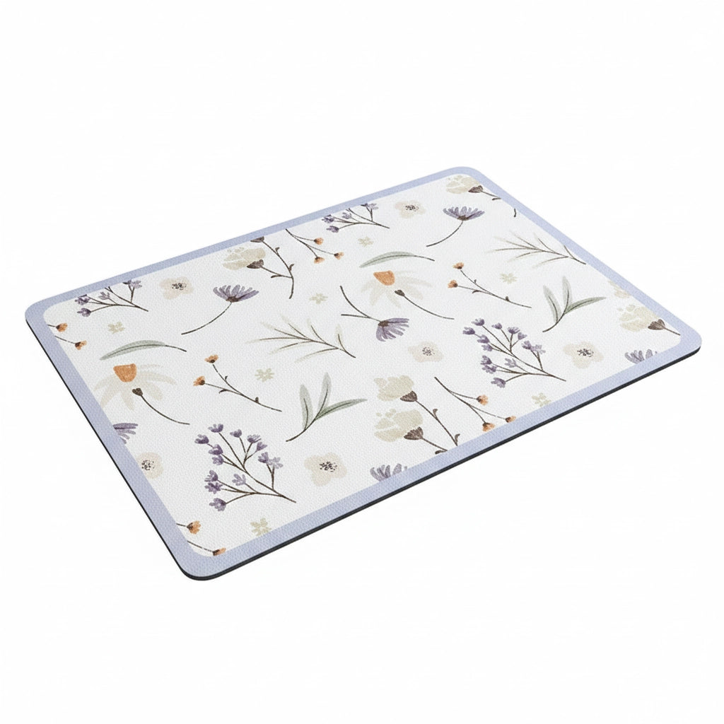 Aapon mini market -NNEDSZ Purple flowers Kitchen Drying Mat
