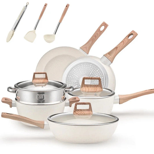 Aaponminimarket NNEDSZ YEJ 12-Piece Non-Stick Cookware Set