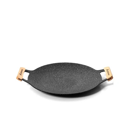 Aaponminimarket NNEOBA 34CM Non-Stick Outdoor BBQ Grill Pan Roasting Plate Black
