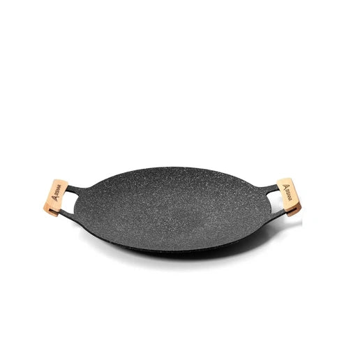 Aaponminimarket NNEOBA 34CM Non-Stick Outdoor BBQ Grill Pan Roasting Plate Black
