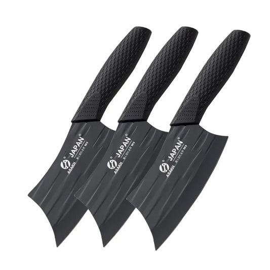 Aapon mini market - NNEOBA 3pcs Kitchen Knife Set (Black)