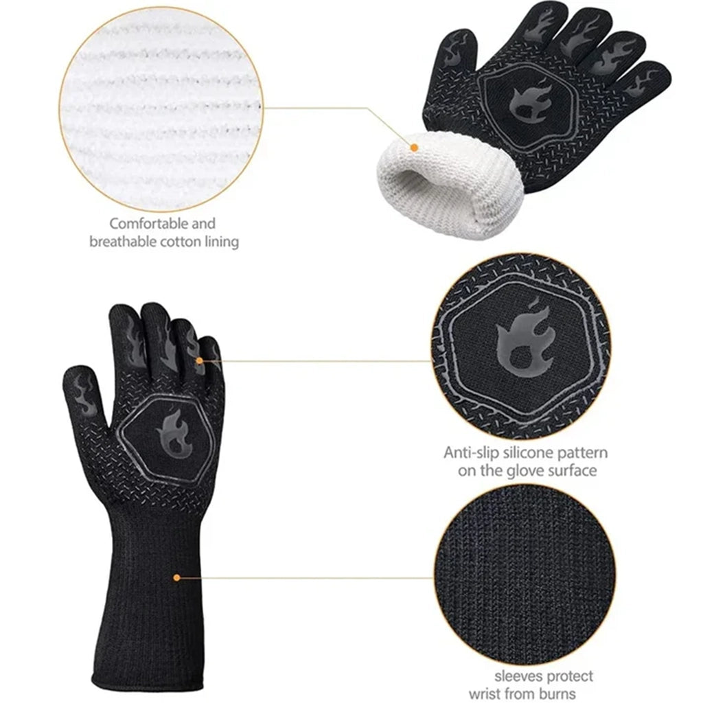 Aapon mini market - NNEOBA Black Oven Gloves (1 Pair)
