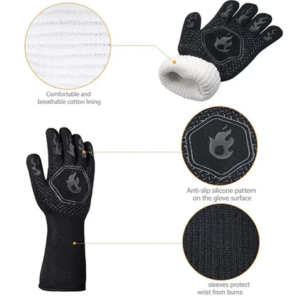Aapon mini market - NNEOBA Black Oven Gloves (1 Pair)