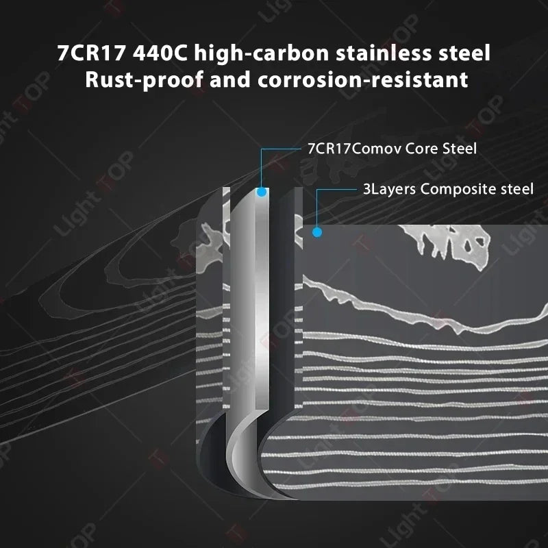 Aapon mini market - NNEOBA Professional Kitchen Knife (Brown)