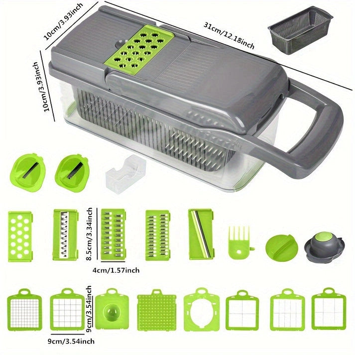 Aaponminimarket NNETM 22-in-1 Manual Vegetable Chopper