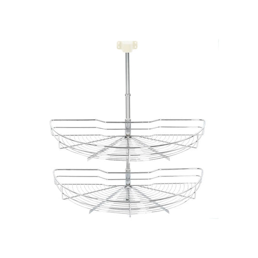 Aapon mini market -NNEVL 2-Tier Kitchen Wire Basket Silver
