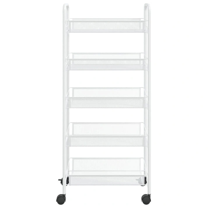 Aaponminimarket NNEVL 5-Tier Kitchen Trolley White