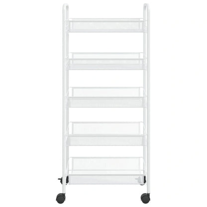 Aaponminimarket NNEVL 5-Tier Kitchen Trolley White