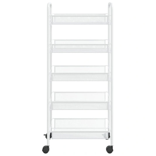 Aaponminimarket NNEVL 5-Tier Kitchen Trolley White