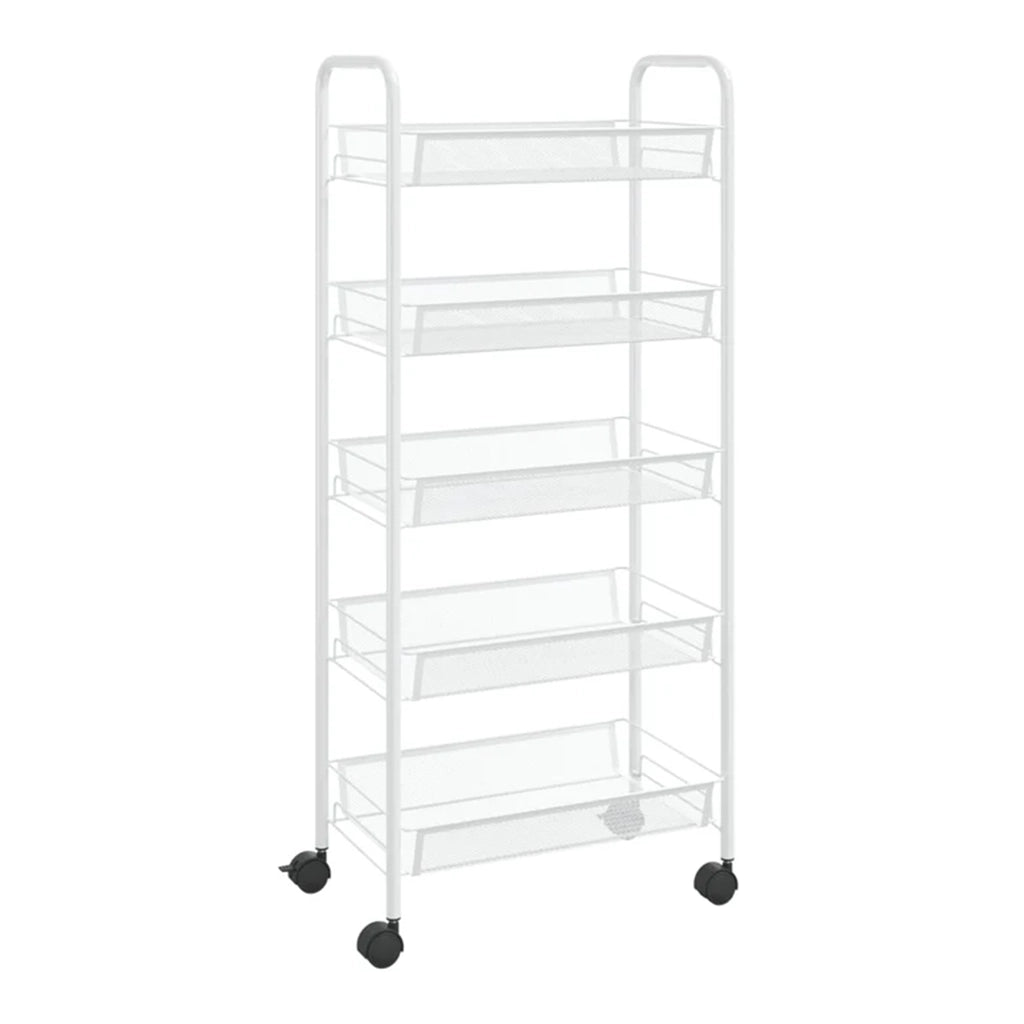 Aapon mini market -NNEVL 5-Tier Kitchen Trolley White