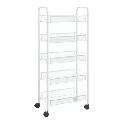 Aapon mini market -NNEVL 5-Tier Kitchen Trolley White