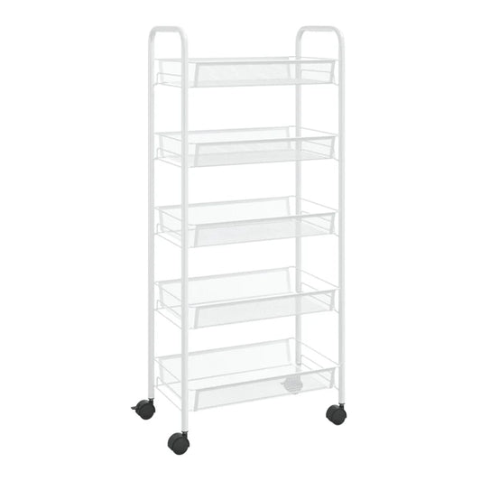 Aapon mini market -NNEVL 5-Tier Kitchen Trolley White