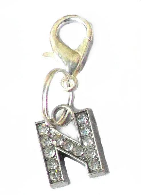 Aaponminimarket A–Z Crystal Letter Pet Charms