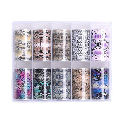Nail Sticker Snake Paper Starry Sky