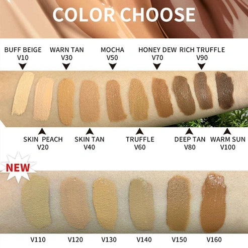 Aaponminimarket Natural Face Waterproof Liquid Foundation