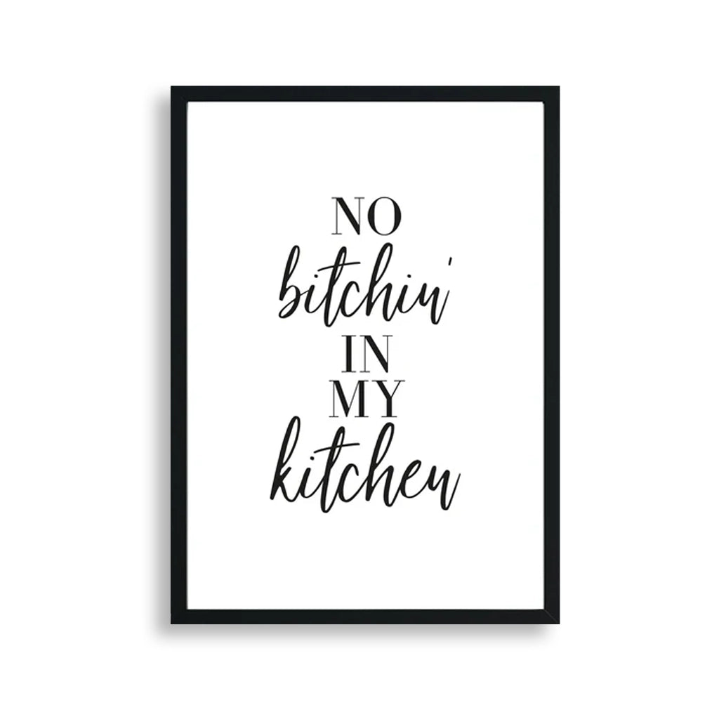 Aapon mini market - No Bitchin’ In My Kitchen Wall Print