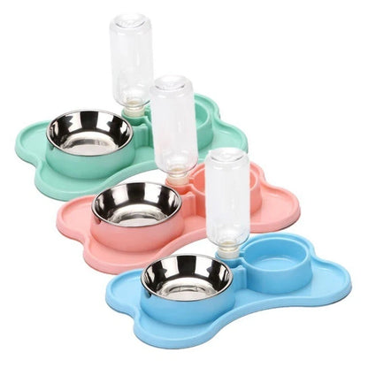 Aaponminimarket Non-Slip Double Cat Bowl
