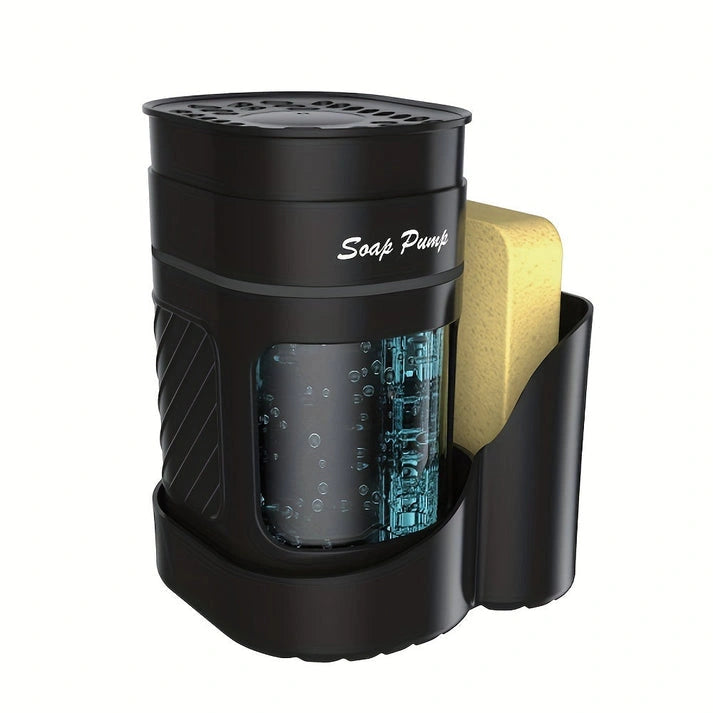 Aaponminimarket Oval Soap Dispenser with Sponge Holder
