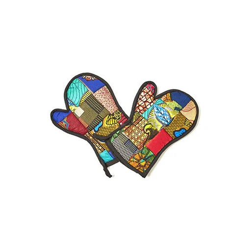 Aaponminimarket Oven Mitts Kitenge Patch