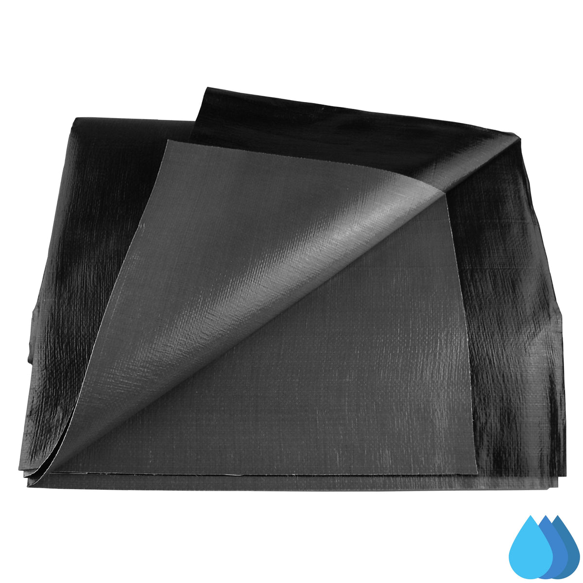 4m x 4m Black Pond Liner, L-Grade 200 GSM