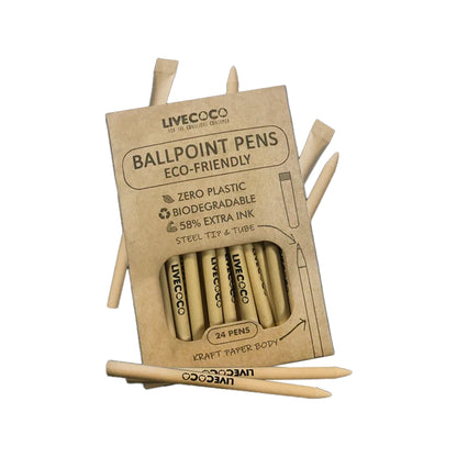 Aapon Mini Market Ltd Paper Ballpoint Pens - 24 Pack