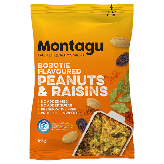 Montagu Roasted Peanuts & Raisins Mix – Bobotie Flavored 50g