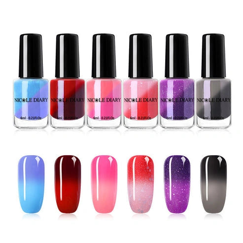 Aaponminimarket Peelable Glitter Nail Polish – Color-Changing