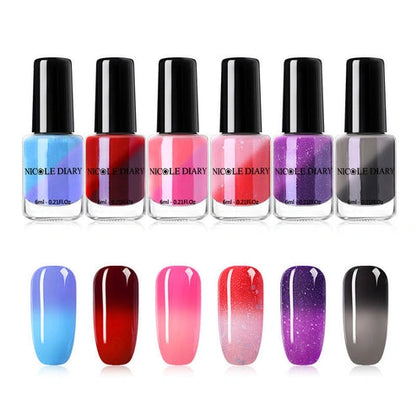 Aaponminimarket Peelable Glitter Nail Polish – Color-Changing