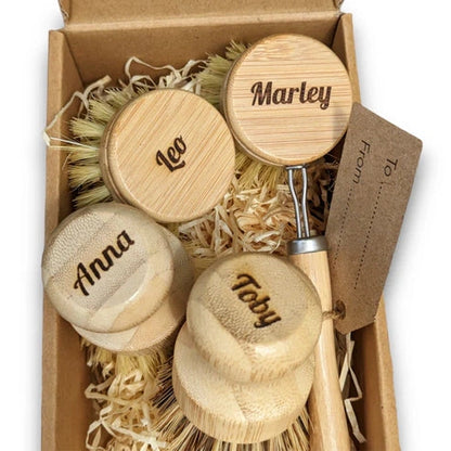 Aaponminimarket Personalised Dish Brush Gift Set