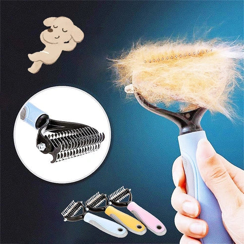 Pet Grooming Brush for Shedding Hair Removal