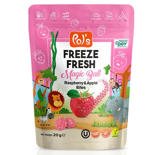 Aaponminimarket Pol’s Freeze Fresh - Raspberry & Apple Freeze-Dried Snacks 20g