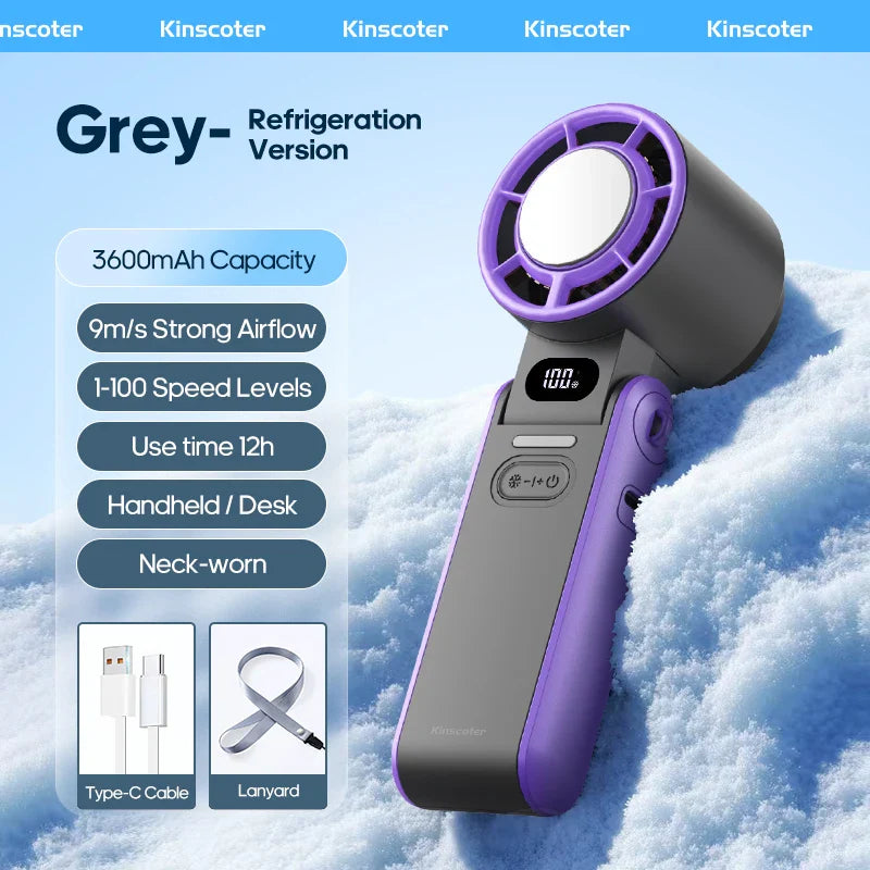 Aapon Mini Market Ltd Portable 3600mAh Handheld Fan with Turbo