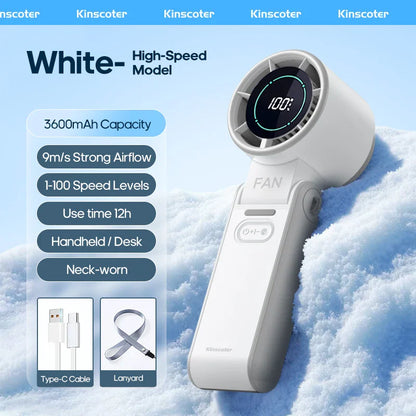 Aapon Mini Market Ltd Portable 3600mAh Handheld Fan with Turbo