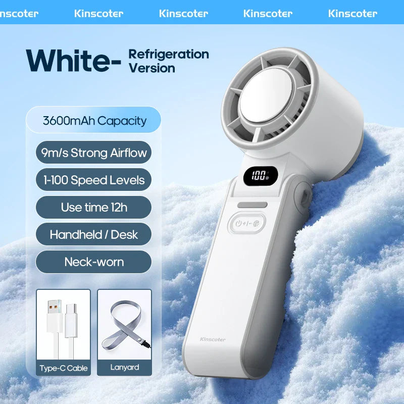 Aapon Mini Market Ltd Portable 3600mAh Handheld Fan with Turbo