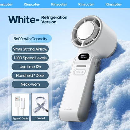 Aapon Mini Market Ltd Portable 3600mAh Handheld Fan with Turbo